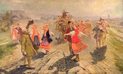 Wedding Procession in the Orel Region by Vladimir Egorovic Makovsky